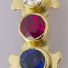 Three Kaya pendant - sapphire diamond and ruby
